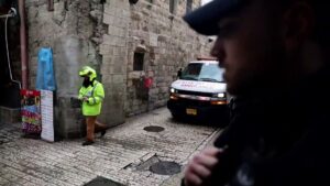 Israeli-forces-gather-where-a-suspect-armed-with-knife-was-killed