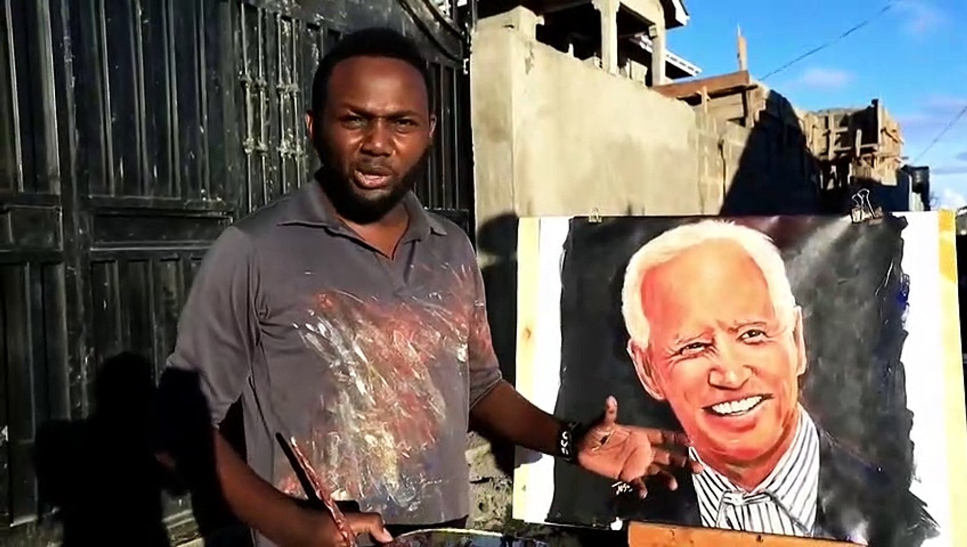 Kenyan-artist-marks-Biden-victory-with-painting
