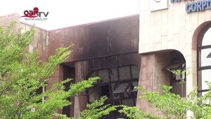 Moment-fire-engulfed-NIPOST-head-office-in-Abuja