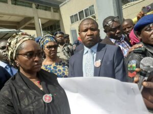 NIPOST-workers-picket-office-of-Fiance-Minister-over-stamp-duty-collction