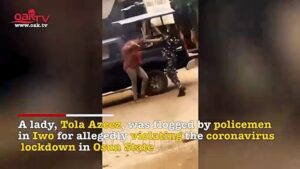 Nigerian-Policemen-flogs-lady-for-alleged-violation-of-lockdown