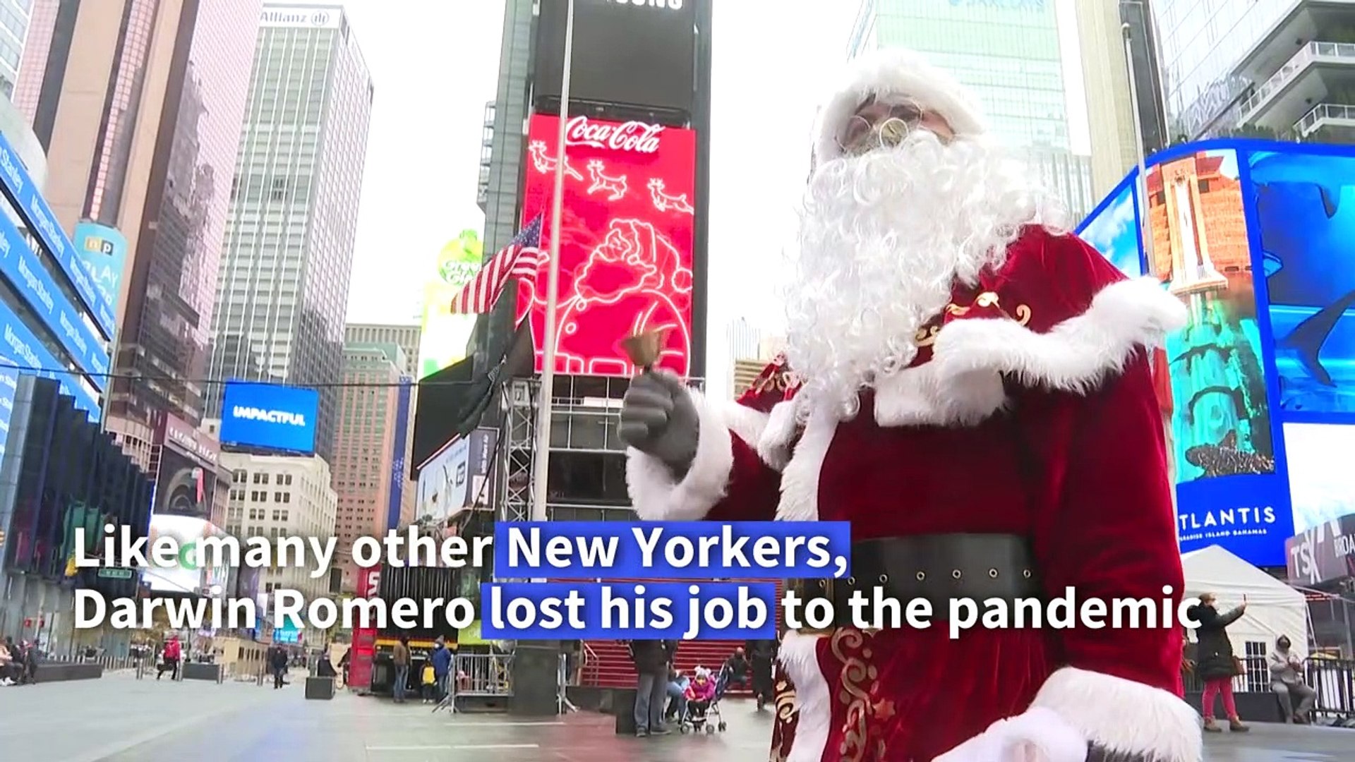 No-tourists-in-the-streets-of-New-York-make-for-a-sour-Christmas-for-Santa