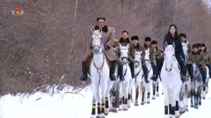 North-Korean-TV-broadcasts-video-of-Kim-on-horseback-in-winter-snows