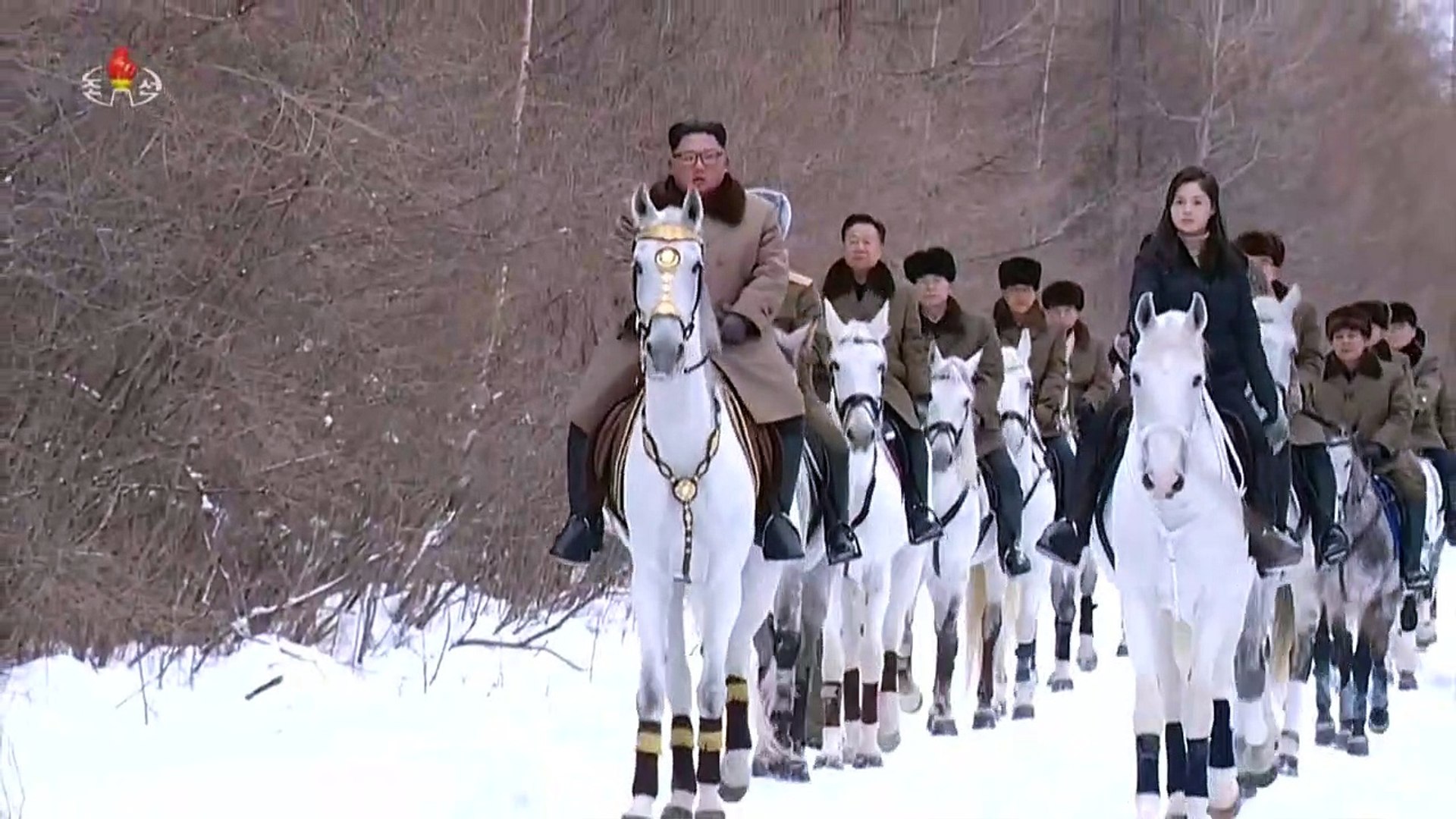 North-Korean-TV-broadcasts-video-of-Kim-on-horseback-in-winter-snows