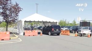 People-undergo-drive-through-virus-testing-in-New-Jersey