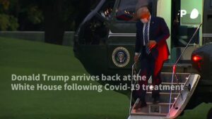 Trump-arrives-at-White-House-removes-mask-immediately