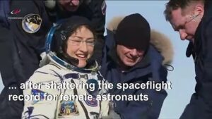 US-astronaut-lands-on-Earth-after-longest-ever-mission-by-woman
