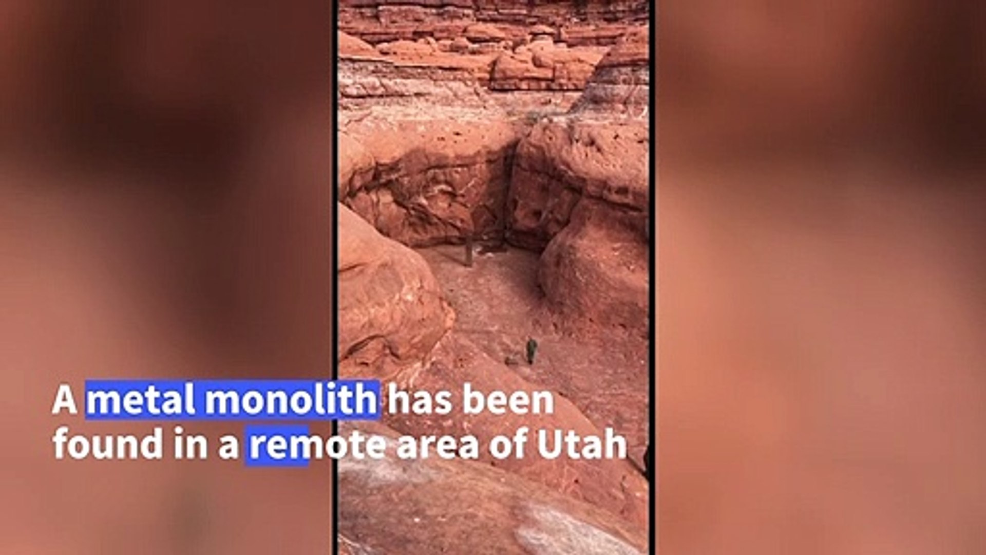 US-crew-finds-metal-monolith-in-remote-area-of-Utah