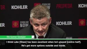 Solskjaer-praises-excellent-Shaw-in-new-defensive-role
