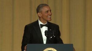 Obama roasts Trump at star-studded dinner