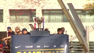 Barca parade La Liga trophy