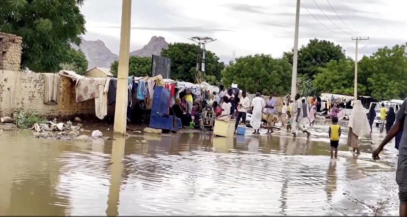 Floods hit Sudanese displacement camp in Kassala