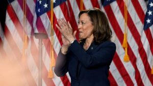 Harris slams Trump at debut rally in swing state Wisconsin