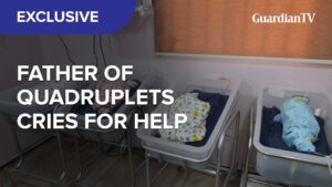 ‘We’re still owing the hospital after over two years- Father of Quadruplets cries for help