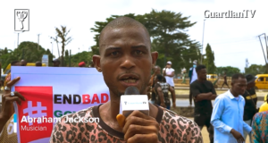 #EndBadGovernance day 3: Protester showcases rapping skills