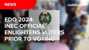 INEC official enlightens voters prior to voting
