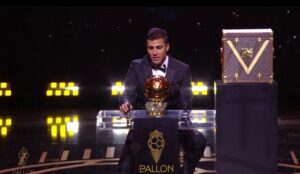 Spain’s Rodri, Bonmati take soccer’s top Ballon d’Or awards