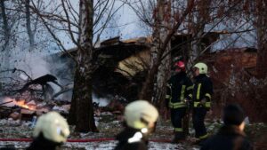Moment of cargo plane crash in Lithuania