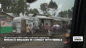 UN peacekeepers engage in fighting with M23 forces in DR Congo