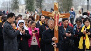 Catholics flock to Vatican to pray for pope’s recovery
