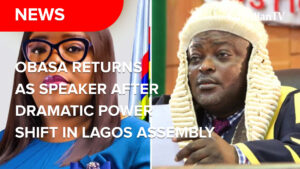 Obasa Returns as Speaker After Dramatic Power Shift in Lagos Assembly
