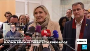 Threats against Le Pen trial judges ‘reek of 1934’, researcher says