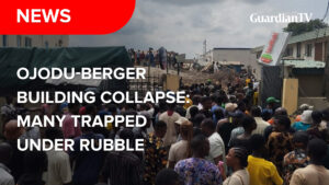 A heartbreaking incident occurred in Lagos this morning. A building housing a local restaurant collapsed in the Ojodu-Berger area.
