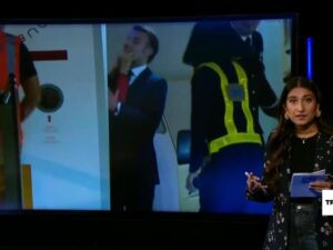 ‘Horsing around’: Macron brushes off video showing wife shoving him in the face