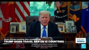 Donald Trump signs travel ban on 12 countries