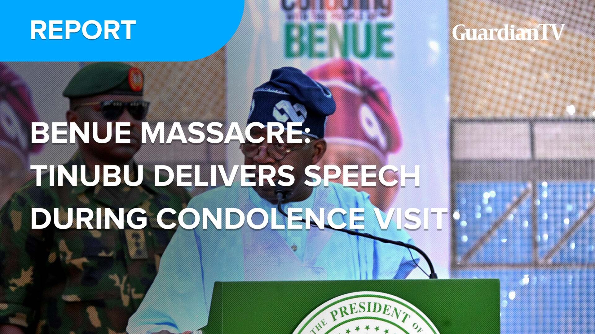 Benue Massacre: Tinubu delivers speech during condolence visit