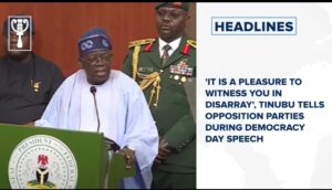 ‘It is a pleasure to witness you in disarray, ‘ Tinubu tells opposition political parties