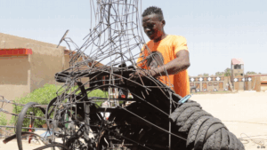 Artists highlight hazards of abandoned tires