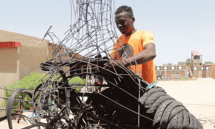 Artists highlight hazards of abandoned tires