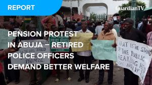 Pension protest in Abuja: Retired police officers demand better welfare