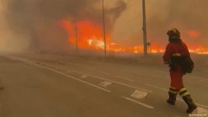 Firefighters battle blazes in Spain’s north