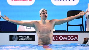 French swimming superstar Léon Marchand claims sixth world title in style