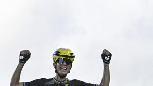 France’s Pauline Ferrand-Prévôt in yellow at Tour de France after Stage 8 win