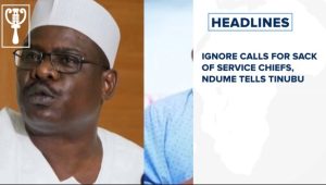 Ignore calls for sack of service chiefs, Ndume tells Tinubu and more stories