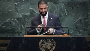 In UN debut, new Syrian leader warns on Israel but backs dialogue