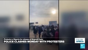 Nigerian police clash with protesters demanding release of Nnamdi Kanu