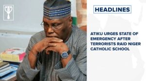 Atiku urges state of emergency after terrorists raid Niger Catholic School
