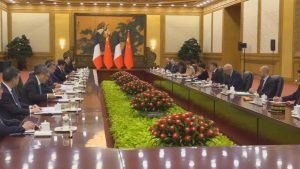 France’s Macron pushes for more investment, trade rebalancing in China visit