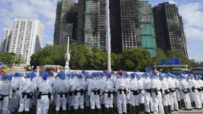 Hong Kong fire critics detained under National Security Law