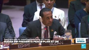 Sudan’s prime minister takes his peace plan to the UN