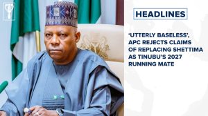 ‘Utterly baseless’, APC rejects claims of replacing Shettima as Tinubu’s 2027 running mate