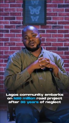 Lagos community embarks on N20 million road project after 30 years of neglect