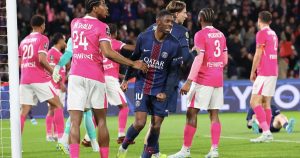 Dembélé at the double as league leaders PSG down Toulouse