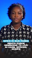 Spike in bus fares, rents force Nigerians to live in cars, offices, shops