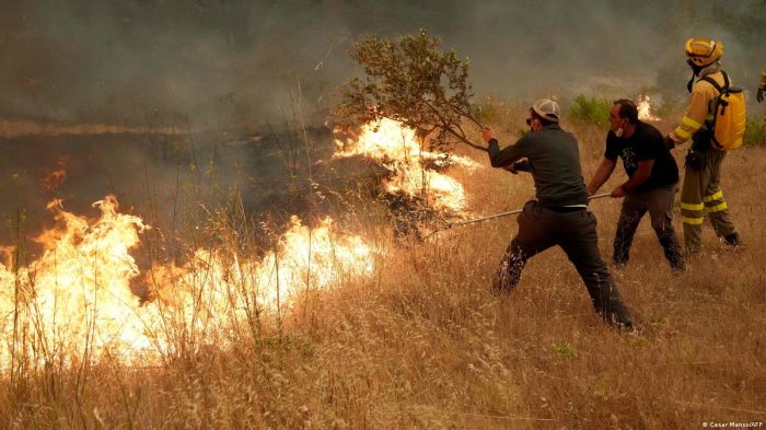 Record wildfires in Spain, France force thousands to flee