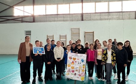 IPJ Satu Mare, alături de elevii Școlii Gimnaziale „Avram Iancu”, în cadrul campaniei „Super-eroul sigur”